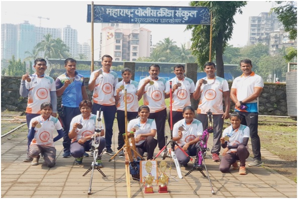 MAHARASHTRA POLICE ARCHERY TEAM WINS MEDALS IN OPEN ARCHERY NATIONAL SPORTS CHAMPIONSHIP 2021 GOA